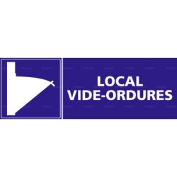 Panneau rectangulaire Local vide-ordures