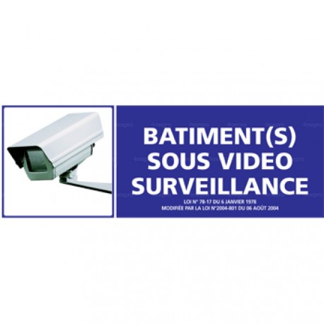 Panneau rectangulaire Bâtiment sous video surveillance 2