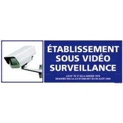 Panneau rectangulaire Etablissement sous video surveillance 2