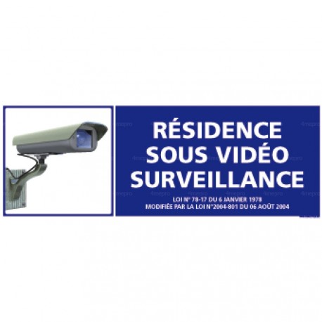 Panneau rectangulaire Résidence sous vidéo surveillance 1