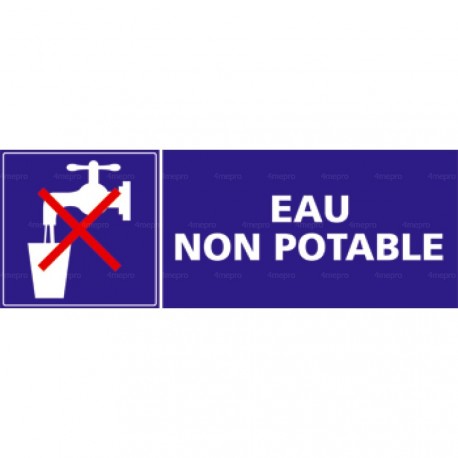 Panneau rectangulaire Eau non potable 2