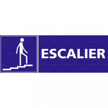 Panneau rectangulaire Escalier 2 avec pictogramme