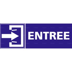 Panneau rectangulaire Entrée avec pictogramme