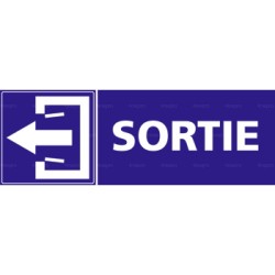 Panneau rectangulaire Sortie avec pictogramme