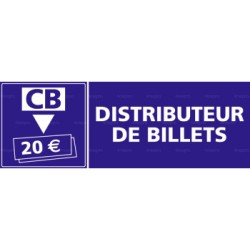 Panneau rectangulaire Distributeur de billets