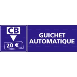 Panneau rectangulaire Guichet automatique