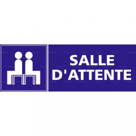 Panneau rectangulaire Salle attente avec pictogramme