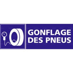 Panneau rectangulaire Gonflage des pneus