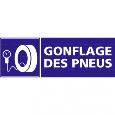 Panneau rectangulaire Gonflage des pneus