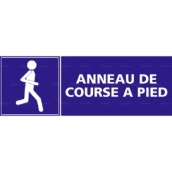 Panneau rectangulaire Anneau de course à pied