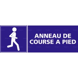 Panneau rectangulaire Anneau de course à pied