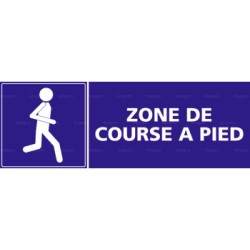 Panneau rectangulaire Zone de course à pied