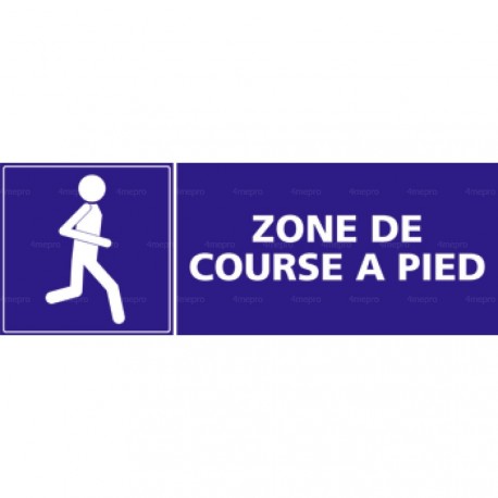 Panneau rectangulaire Zone de course à pied