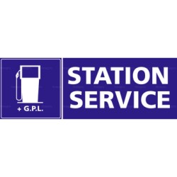 Panneau rectangulaire Station service + GPL