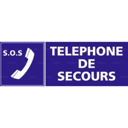 Panneau rectangulaire Téléphone de secours