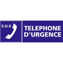 Panneau rectangulaire Téléphone urgence