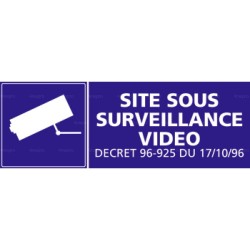 Panneau rectangulaire Site sous surveillance vidéo 1