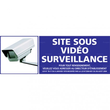 Panneau rectangulaire Site sous vidéo surveillance 4