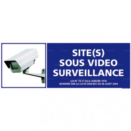 Panneau rectangulaire Site sous vidéo surveillance 5