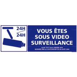 Panneau rectangulaire Vous êtes sous vidéo surveillance