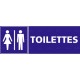 Panneau rectangulaire Toilettes homme/femme