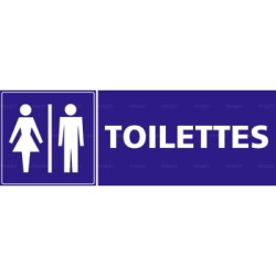 Panneau rectangulaire Toilettes homme/femme