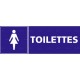Panneau rectangulaire Toilettes femme