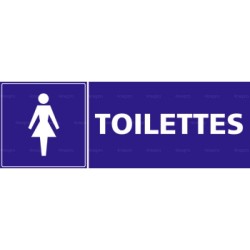 Panneau rectangulaire Toilettes femme