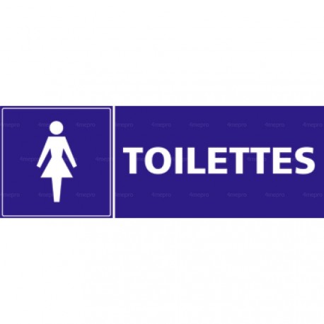 Panneau rectangulaire Toilettes femme