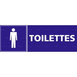 Panneau rectangulaire Toilettes homme
