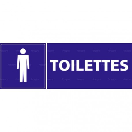 Panneau rectangulaire Toilettes homme