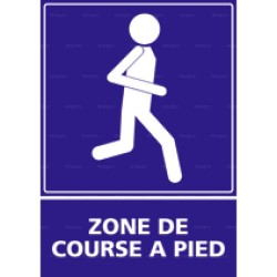 Panneau d'information extérieure rectangulaire Zone de course à pied