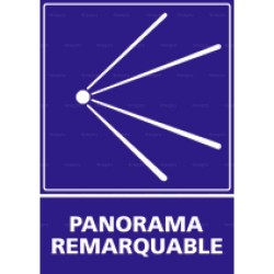 Panneau d'information extérieure rectangulaire Panorama remarquable