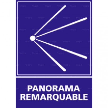 Panneau d'information extérieure rectangulaire Panorama remarquable