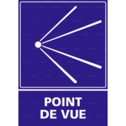 Panneau d'information extérieure rectangulaire Point de vue