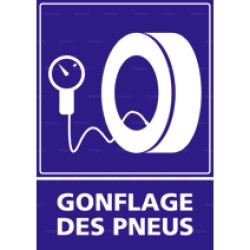 Panneau d'information extérieure rectangulaire Gonflage de pneus