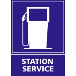 Panneau d'information extérieure rectangulaire Station service