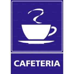 Panneau d'information de restauration rectangulaire Cafétéria