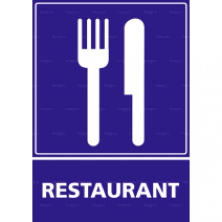 Panneau d'information de restauration rectangulaire Restaurant 1