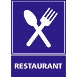 Panneau d'information de restauration rectangulaire Restaurant 2