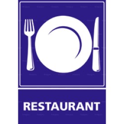 Panneau d'information de restauration rectangulaire Restaurant 3