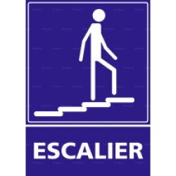 Panneau d'information rectangulaire Escalier