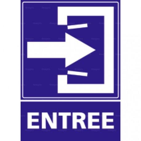 Panneau de signalisation rectangulaire Entrée