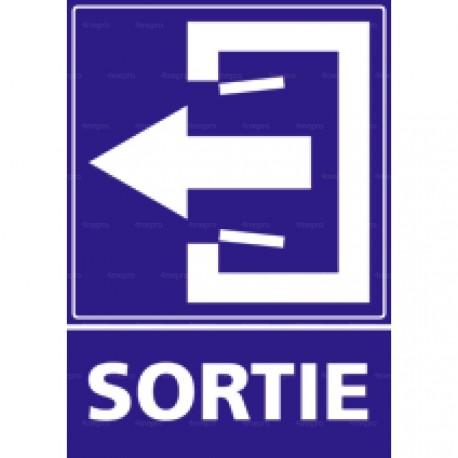 Panneau de signalisation rectangulaire Sortie