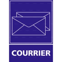 Panneau de signalisation rectangulaire Courrier