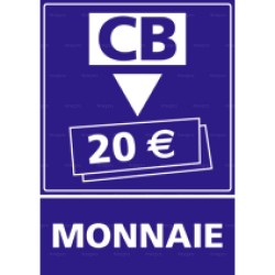 Panneau de signalisation rectangulaire Monnaie