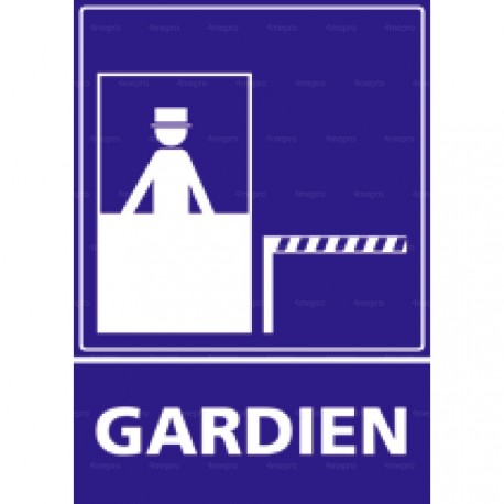 Panneau de signalisation rectangulaire Gardien