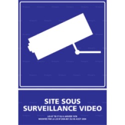 Panneau d'information Site sous surveillance vidéo