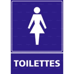 Panneau de signalisation rectangulaire Toilettes femme