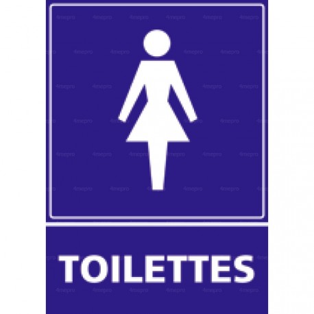 Panneau de signalisation rectangulaire Toilettes femme